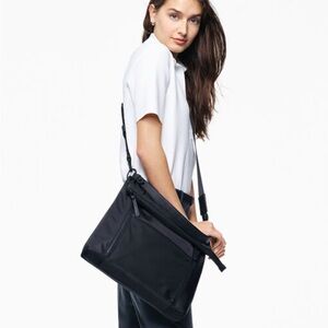 Cole Haan GRAND.ØS Black Nylon Crossbody Messenger Travel Bag nwot